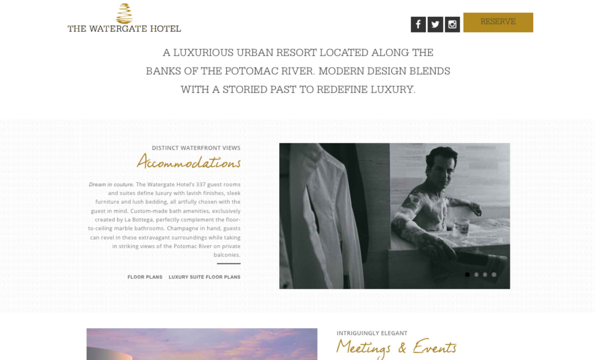 Landing Page — Luxury Urban Resort